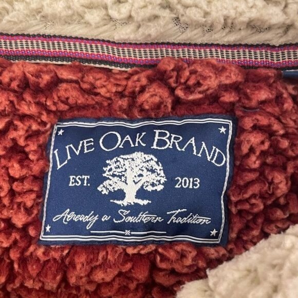 Live Oak Brand Womens Rust Red Sherpa Pullover 1/4 Zip Fleece Sweater Size 2XL - Picture 7 of 7